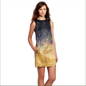 Maginn, Elegant Black and Gold Sleeveless Dress